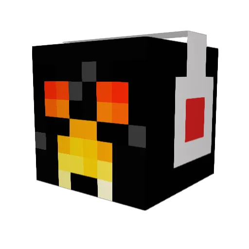 SilverCreeper Minecraft avatar head, 3D render