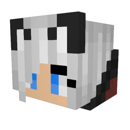 SilverDawn21 Minecraft avatar head, 3D render
