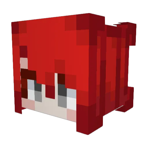 SilverDecay Minecraft avatar head, 3D render