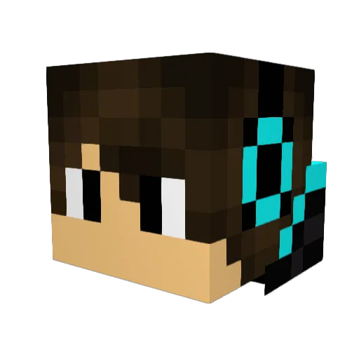 SilverDragon02 Minecraft avatar head, 3D render