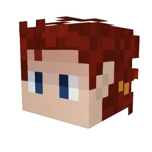 SilverDragon8 Minecraft avatar head, 3D render
