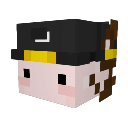 SilverEnfield Minecraft avatar head, 3D render