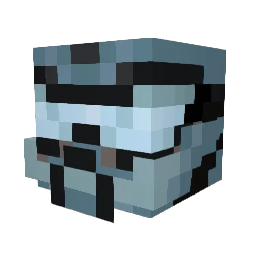 SilverException Minecraft avatar head, 3D render