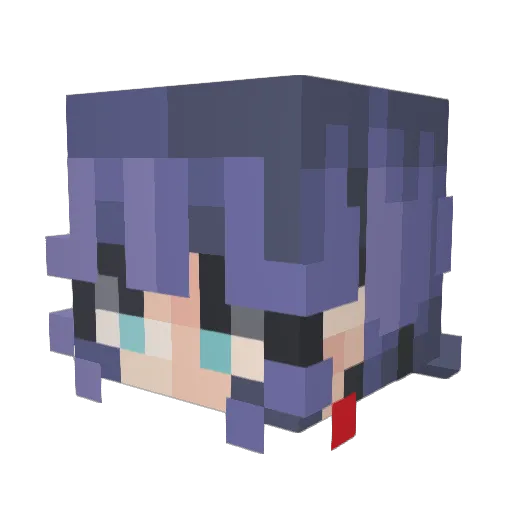 SilverF0X39 Minecraft avatar head, 3D render
