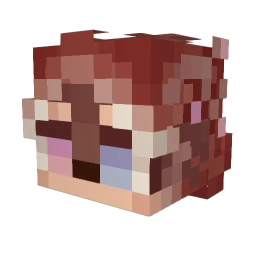 SilverFaun Minecraft avatar head, 3D render