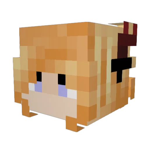 SilverFiction Minecraft avatar head, 3D render
