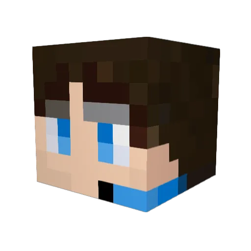 SilverFlame1752 Minecraft avatar head, 3D render