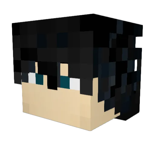 SilverFlame777 Minecraft avatar head, 3D render