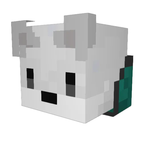 SilverFox_ Minecraft avatar head, 3D render