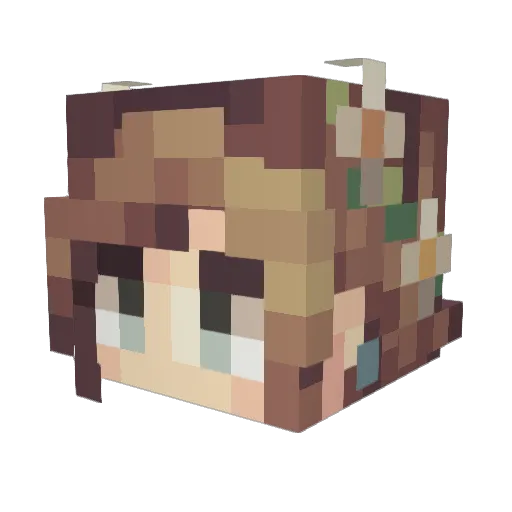 SilverFrost Minecraft avatar head, 3D render