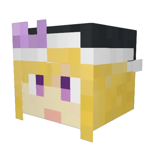 SilverKaze Minecraft avatar head, 3D render