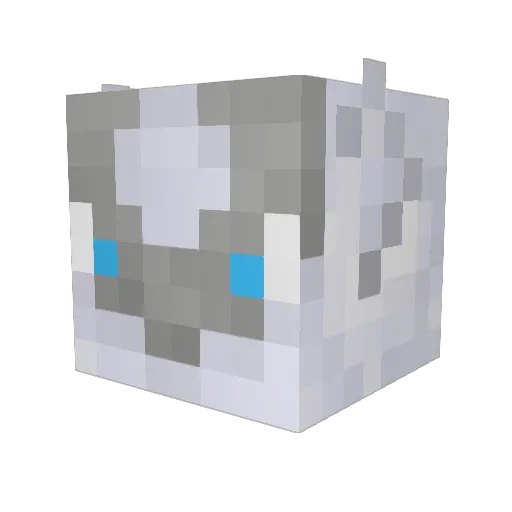 SilverLatios Minecraft avatar head, 3D render