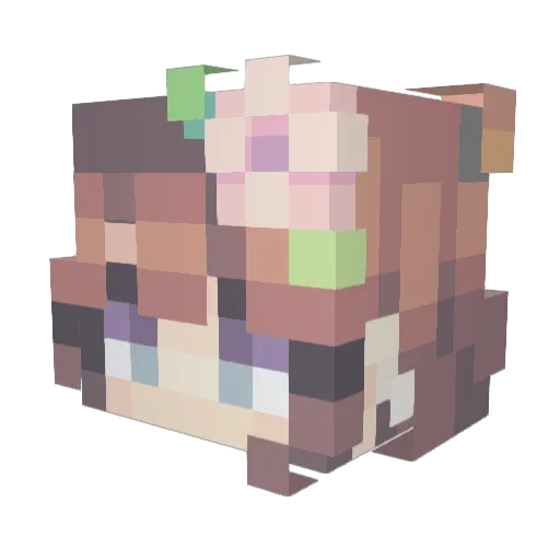 SilverLion96 Minecraft avatar head, 3D render
