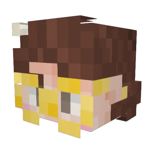 SilverLionfang Minecraft avatar head, 3D render