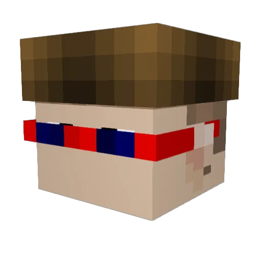SilverMatrix587 Minecraft avatar head, 3D render