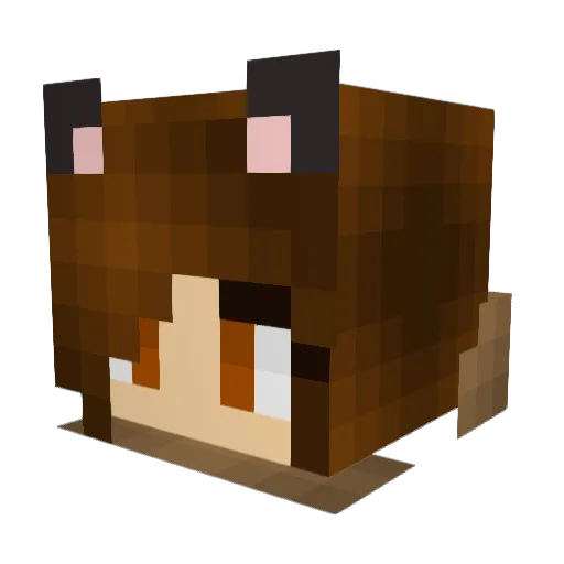SilverMillenium Minecraft avatar head, 3D render