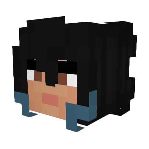 SilverMoon139 Minecraft avatar head, 3D render