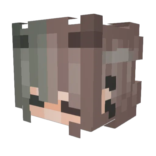 SilverMoon147 Minecraft avatar head, 3D render