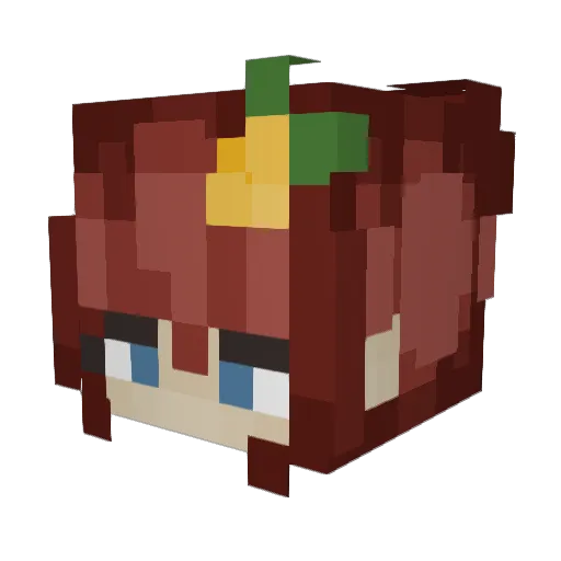 SilverMoonshroom Minecraft avatar head, 3D render