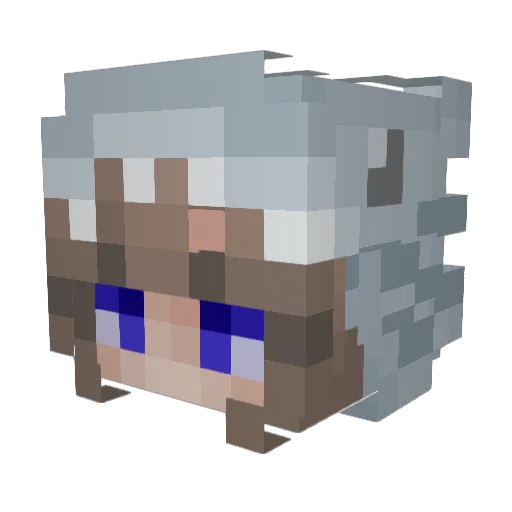 SilverMtt Minecraft avatar head, 3D render