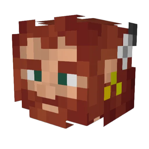 SilverNorth Minecraft avatar head, 3D render
