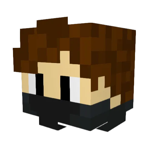 SilverNote21 Minecraft avatar head, 3D render
