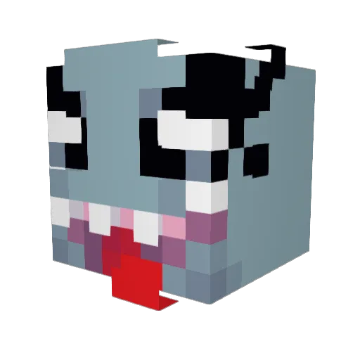 SilverPsycho1 Minecraft avatar head, 3D render