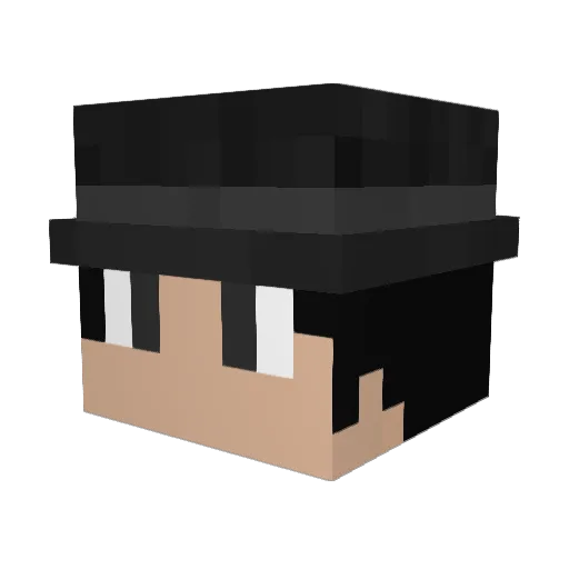 SilverRim Minecraft avatar head, 3D render