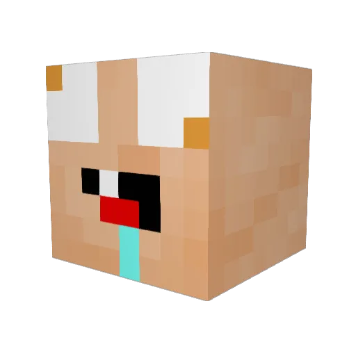 SilverRipper Minecraft avatar head, 3D render
