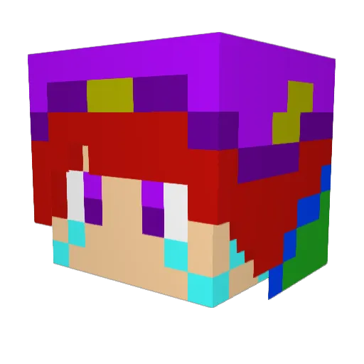 SilverRobin53 Minecraft avatar head, 3D render