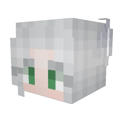 SilverRoseVO Minecraft avatar head, 3D render