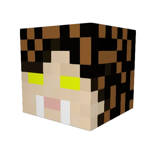 SilverRyx Minecraft avatar head, 3D render