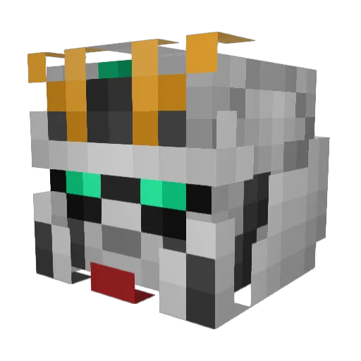 SilverSadness Minecraft avatar head, 3D render