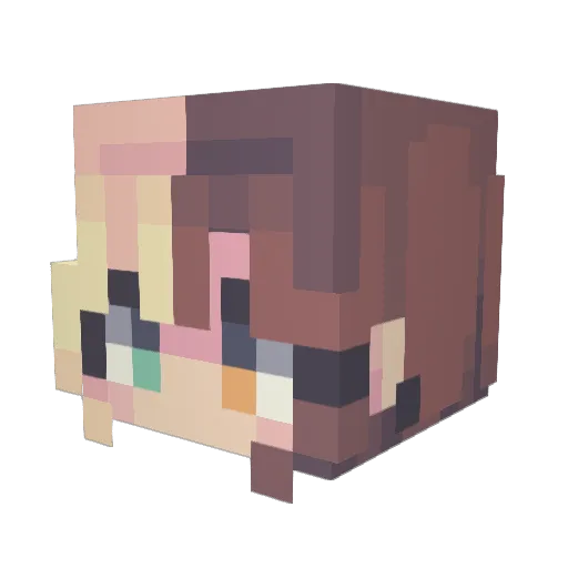 SilverSagii Minecraft avatar head, 3D render