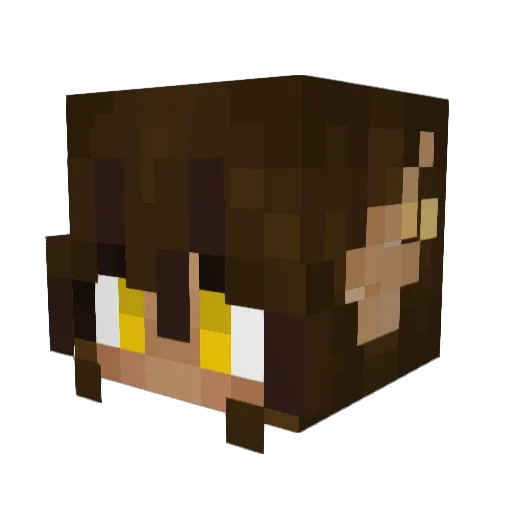 SilverSaihoi Minecraft avatar head, 3D render
