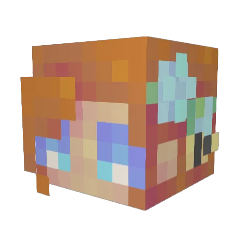 SilverSerpent73 Minecraft avatar head, 3D render