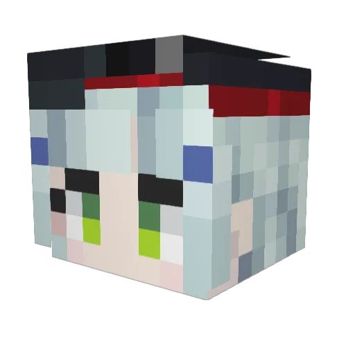 SilverShadow416 Minecraft avatar head, 3D render