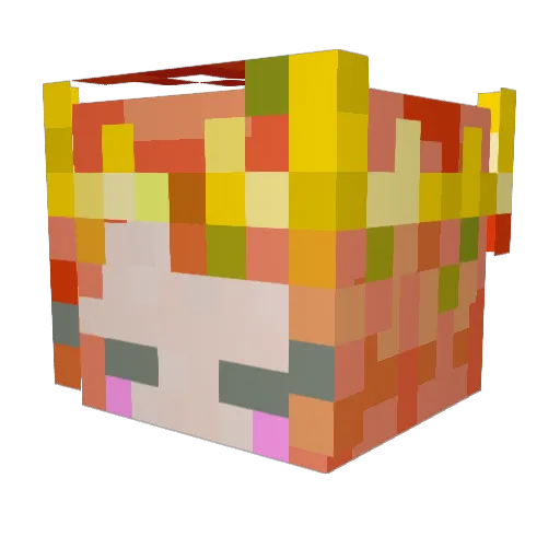 SilverShelby Minecraft avatar head, 3D render