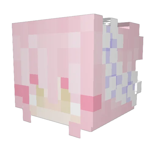 SilverSkream Minecraft avatar head, 3D render