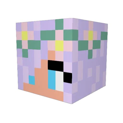 SilverSkyy Minecraft avatar head, 3D render
