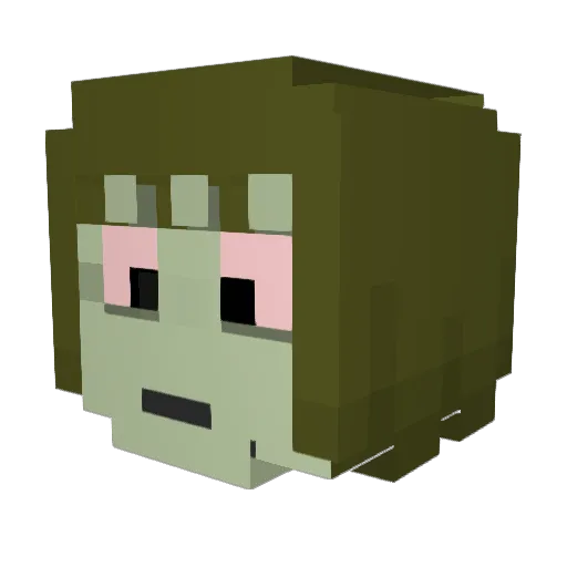 SilverSoggies Minecraft avatar head, 3D render