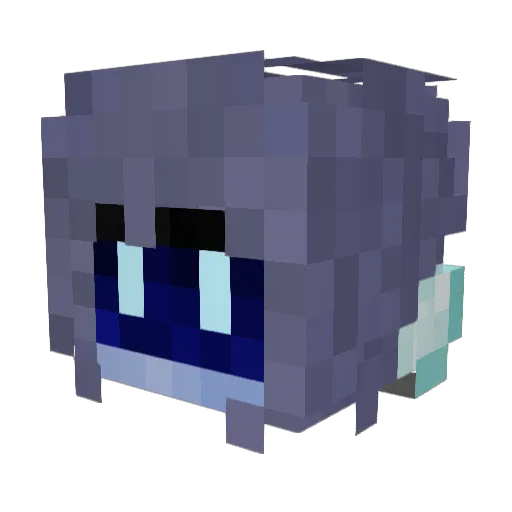 SilverSomnia Minecraft avatar head, 3D render