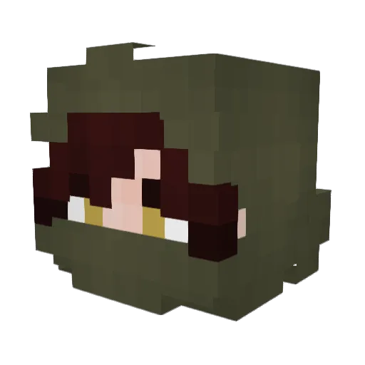 SilverSouls18 Minecraft avatar head, 3D render