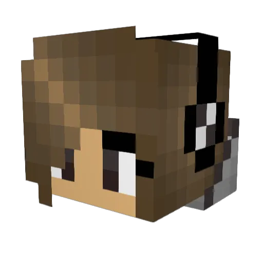 SilverSpark21 Minecraft avatar head, 3D render