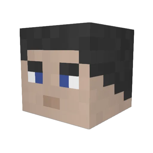 SilverSparky Minecraft avatar head, 3D render