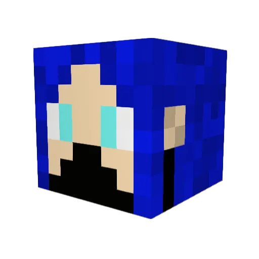 SilverSpirito Minecraft avatar head, 3D render