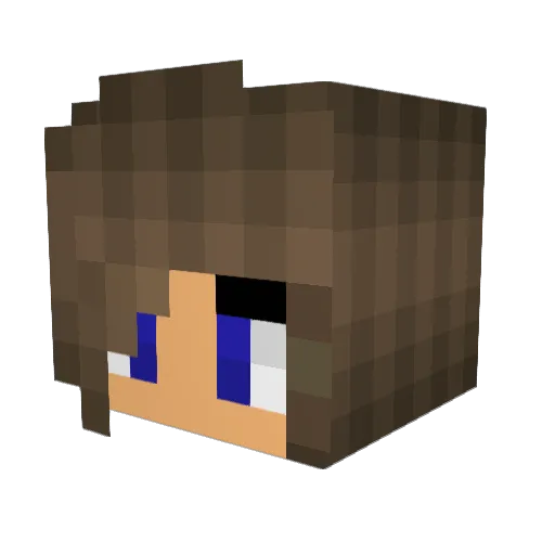 SilverSpiritt Minecraft avatar head, 3D render