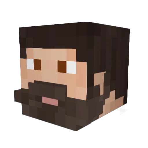 SilverSpy Minecraft avatar head, 3D render