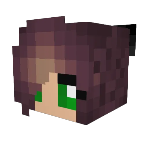 SilverStar002 Minecraft avatar head, 3D render