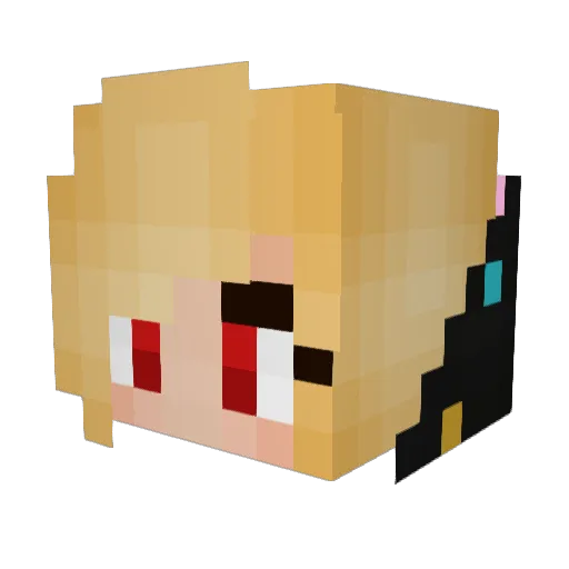 SilverStar18 Minecraft avatar head, 3D render
